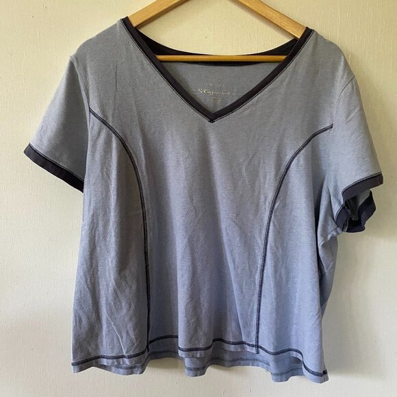 Cacique Pajama Top Women's Loungewear Sleepwear Blue Plus Size 18/20 - Picture 1 of 4